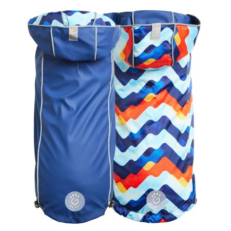 GF PET Reversible Elasto-Fit Dog Raincoat - Navy - 2XL