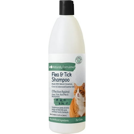 Natural Chemistry DeFlea Flea & Tick Shampoo for Cats - 16.9 oz Natural Flea and Tick Treatment