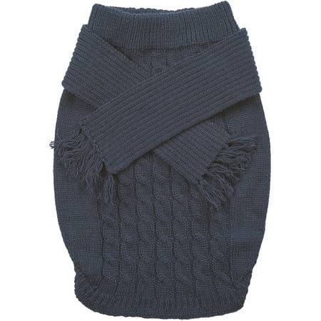 Dog Scarf Sweater-Blue Extra Small