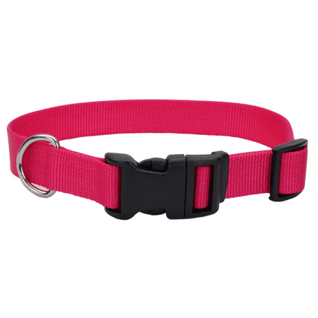 Coastal Pet Pro Waterproof Dog Collar, 1" Wide, Adjustable 14-20" or 18-26", Pink Flamingo Nylon with Tuff Buckle