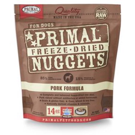 Primal Freeze-Dried Dog Food Nuggets - Pork Recipe, 14 oz