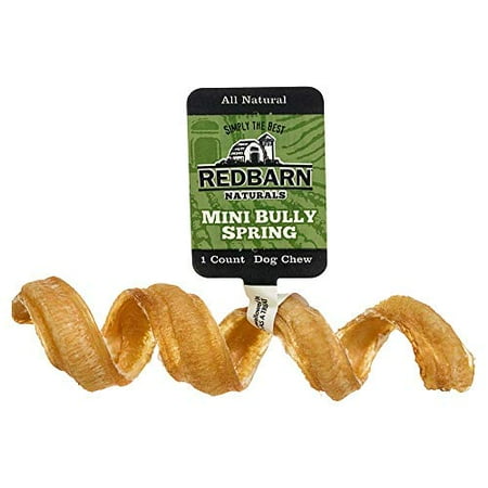 Redbarn Mini Bully Spring Dog Chew - All Natural, Long Lasting Single Ingredient Beef Treat