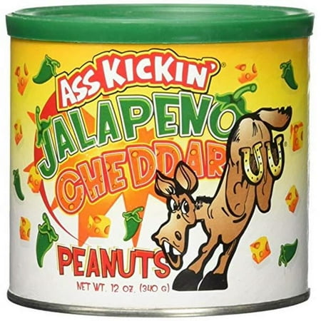 Carolina Nut Company Jalapeno Peanuts - 12 oz Can - Spicy Roasted Snack Nuts
