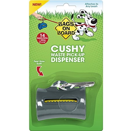 Bags On Board Cushy Dispenser W/14 Bags-Gray