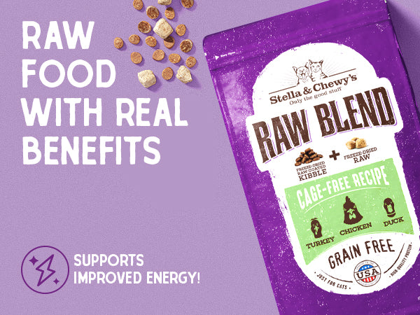 Stella & Chewy's Cat Raw Coated Kibble - Cage Free Duck Recipe - 2.5 lb Bag