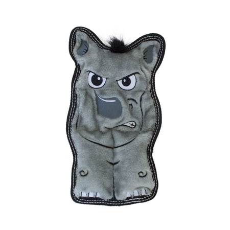 Outward Hound Invincibles Tough Seamz Rhino Dog Toy  Grey...