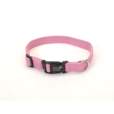New Earth Soy Adjustable Dog Collar - Rose - 1" x 18"-26"