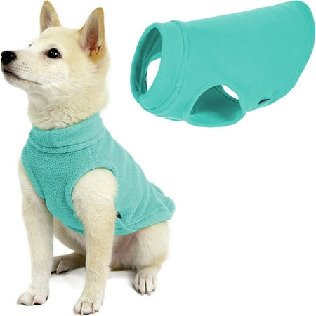 Gooby Stretch Fleece Vest Dog Sweater - Mint, X-Small - Pullover Fleece Jacket
