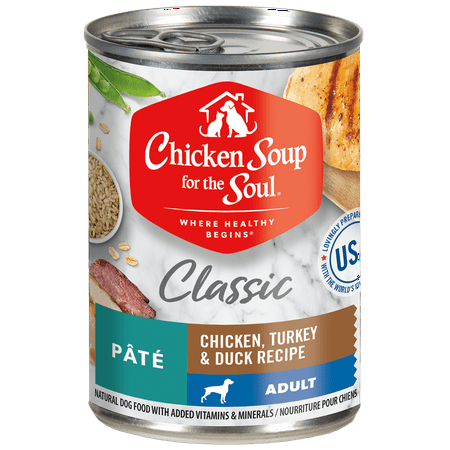 Chicken Soup for the Soul Adult Dog Food, Chicken, Turkey & Duck Pate, 13 oz Can