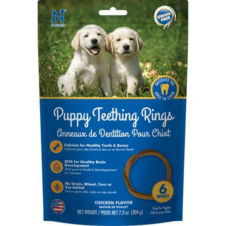 N-Bone Puppy Teething Rings Grain-Free Chicken Flavor, 6 Count (7.2 oz / 204g)