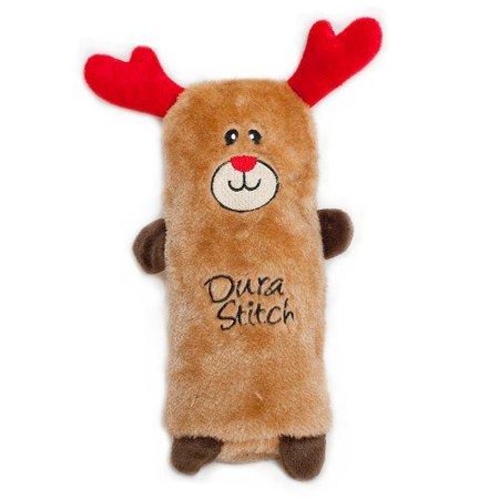 ZippyPaws Holiday Buddie Reindeer Squeaky Plush No Stuffi...