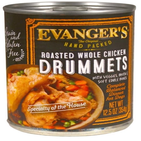 Evanger's Roasted Chicken Drumettes Canned Dog Food, 12 oz Single Can