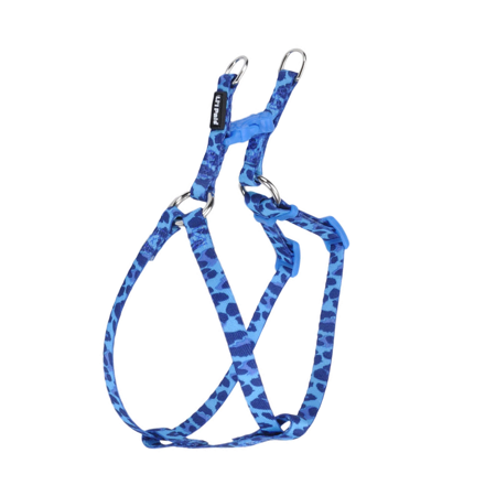 Coastal Pet Li'l Pals Comfort Wrap Adjustable Dog Harness - Blue Leopard - 3/8-in x 8-14-in