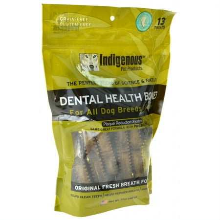 Indigenous Fresh Breath Formula Dental Bones Dog Treats - 13 Count / 17 oz