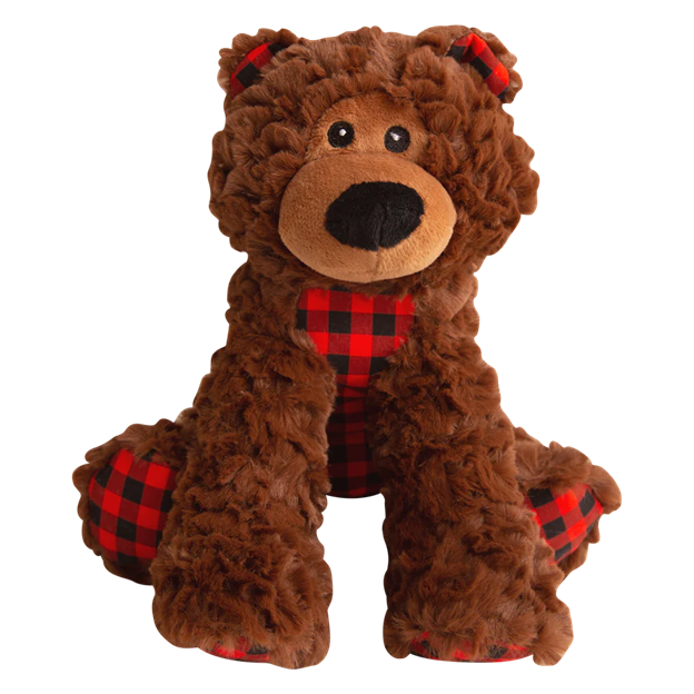 Snugarooz Benny The Bear Dog Toy - Plush 8-11 Inch Brown Teddy Bear with Squeaker & Crinkle