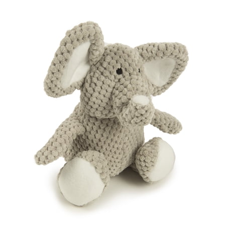 goDog Checkers Elephant Squeaky Plush Dog Toy, Chew Guard...