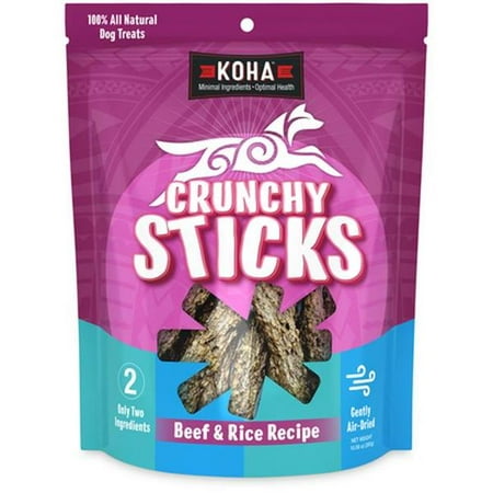 Koha Crunchy Sticks Beef & Rice Dog Treats - 10.58 oz - Limited Ingredient, Air Dried