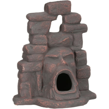 Marina Stone Wrath Ornament, Dark Basalt Aquarium Decor