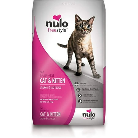 Nulo FreeStyle Cat & Kitten Grain-Free Chicken & Cod Dry Food, 2 lb Bag