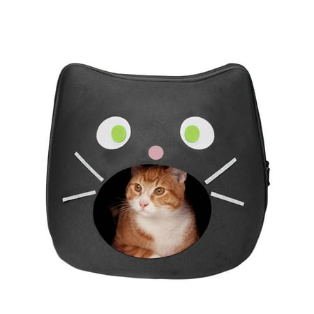 Furhaven Cat Cave - Indoor Felt Cat House Hideaway - Dark Gray