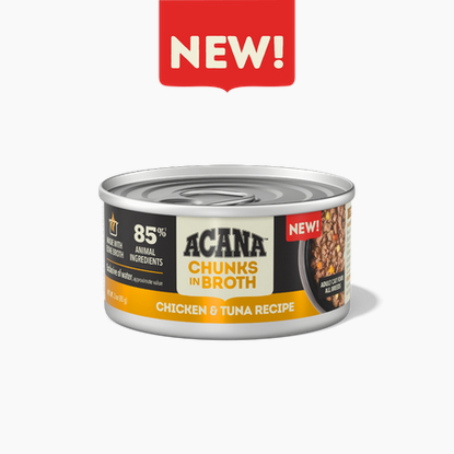 ACANA Chunks in Broth Chicken & Tuna Recipe Wet Cat Food, 3 oz.
