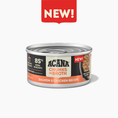 ACANA Chunks in Broth Salmon & Chicken Recipe Wet Cat Food, 3 oz.
