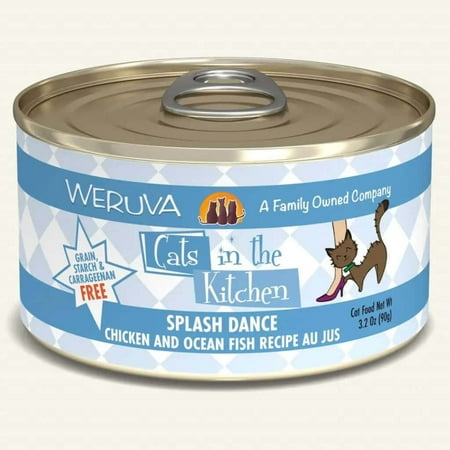 Weruva Cats in the Kitchen Splash Dance Chicken & Ocean Fish Au Jus Wet Cat Food, 3.2 oz