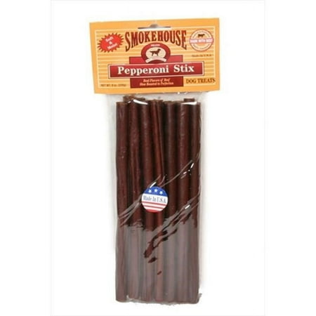 Smokehouse Pepperoni Stix Dog Treats - 8 oz, USA Made, Soft & Chewy