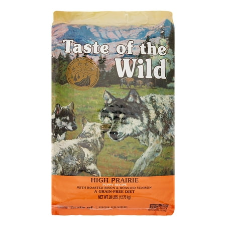 Taste of the Wild High Prairie Puppy Recipe, Grain-Free, Roasted Bison & Venison, Dry Dog Food, 28 lb