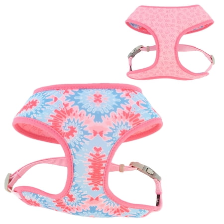 Sublime Reversible Dog Harness  Pink Tie Dye with Pink Ar...