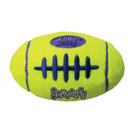 KONG AirDog Squeaker Football - Small - Dog Toy - Tennis Ball Material - Squeaks!