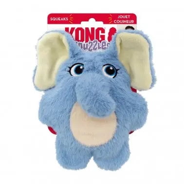 KONG Snuzzles Elephant Dog Toy - Plush, Squeaker, Crinkle - Small