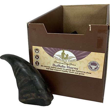 Fieldcrest Farms Buffalo Horn - Large, Natural Dog Chew Toy