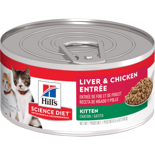 Hill's Science Diet Kitten Liver & Chicken Entree Wet Canned Cat Food, 5.5 oz
