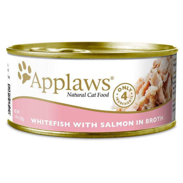 Applaws Whitefish & Salmon in Broth Cat Food, 2.47 oz Pouch
