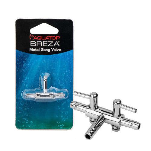 Aquatop Breza 2-Way Metal Gang Valve - Aquarium Airflow Control