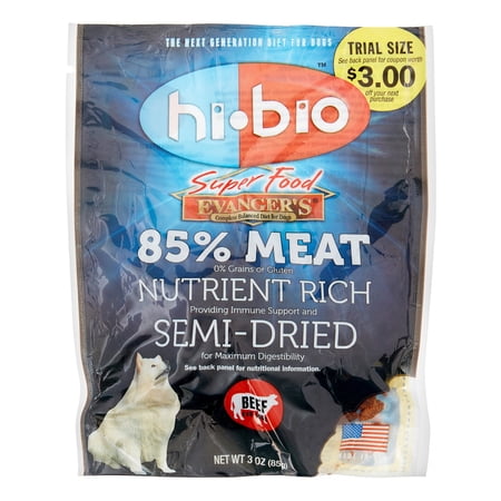 Evanger's Hi-Bio Beef Superfood Semi-Dried Dog Food, 3 Oz