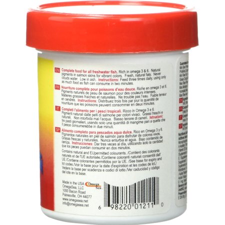 Omega One Freshwater Flakes - .42 oz - Fish Food