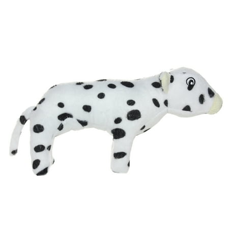 Mighty Jr Farm Cow Dog Toy - Plush Squeaky Toy for Small Dogs