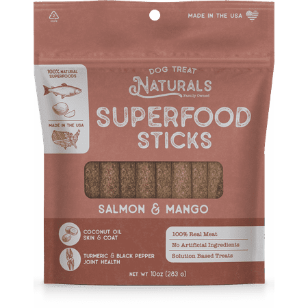 Dog Treat Naturals Salmon & Mango Superfood Sticks - 10oz All-Natural Dog Treats