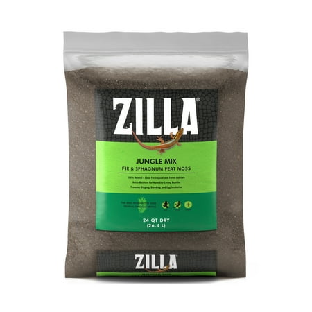 Zilla Jungle Mix Reptile Bedding - Sphagnum Moss & Fir Shavings - 24 Qt Bag