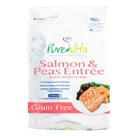 PureVita Grain Free Salmon & Peas Entree Dry Dog Food, 15 lb
