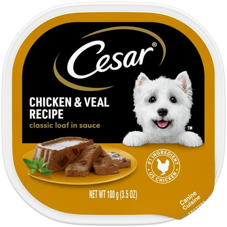 Cesar Classic Loaf in Sauce Chicken & Veal Wet Dog Food  ...