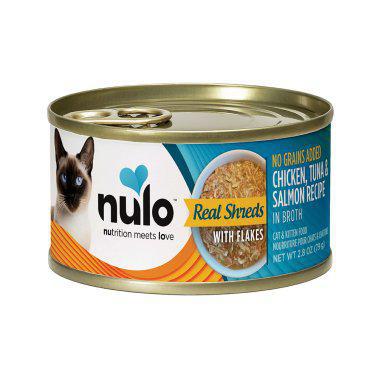 Nulo Cat & Kitten Food Flaked Chicken and Salmon Recipe in Broth, 2.8 oz Can