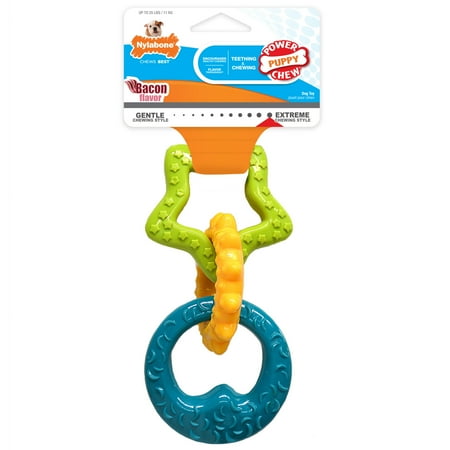 Nylabone Puppy Teething Rings - Bacon Flavor - 1 Pack (3 Rings)