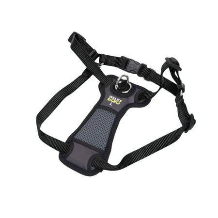Coastal Walk Right Padded Dog Harness, Black, Large, 26-38" Girth, No-Pull Front Connect