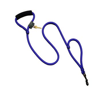 Bark & Luv Dual Handle Rope Leash, 6 ft, Black