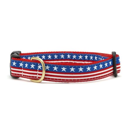 Up Country SSTCQ2W Stars & Stripes Pet Collar - Small Wide