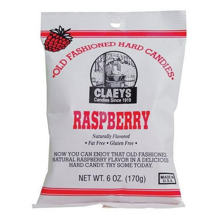 Claeys Old Fashioned Raspberry Hard Candy - 6 oz Bag