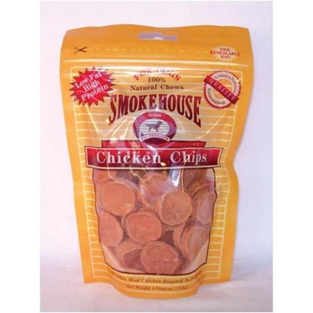SmokeHouse Chicken Chips Dog Treats  4 Oz